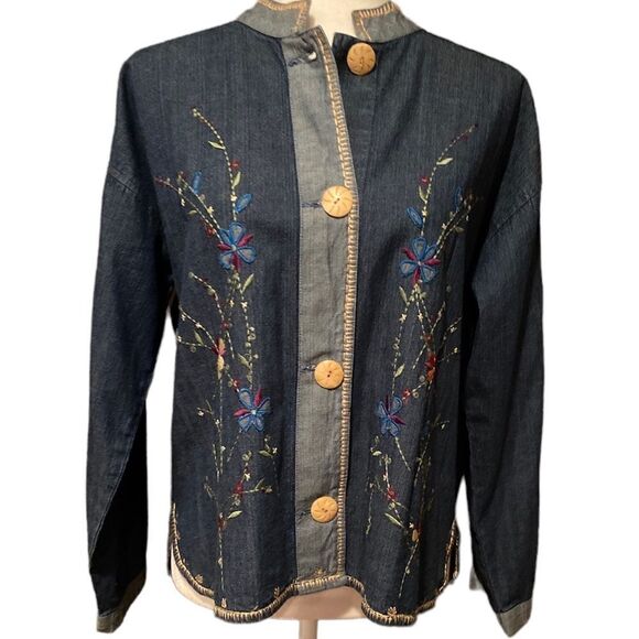 Coldwater Creek Jackets & Blazers - Coldwater Creek Jean Embroidered Jacket